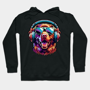 Chesapeake Bay Retriever Smiling DJ: A Harmonious Portrait Hoodie